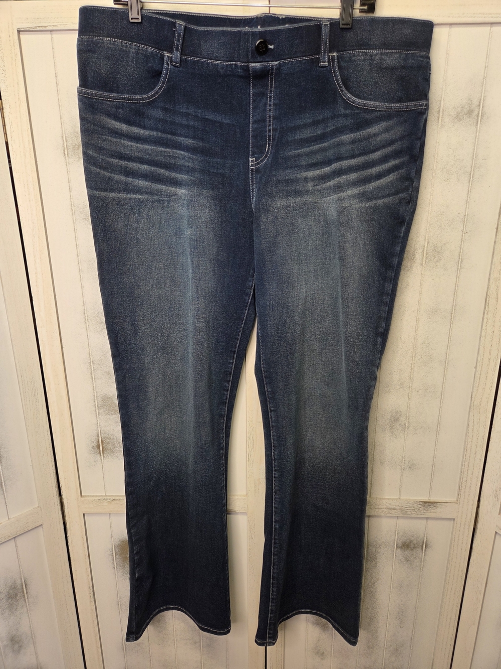 Betabrand Stretch Bootcut Pull On Jeans XXL
